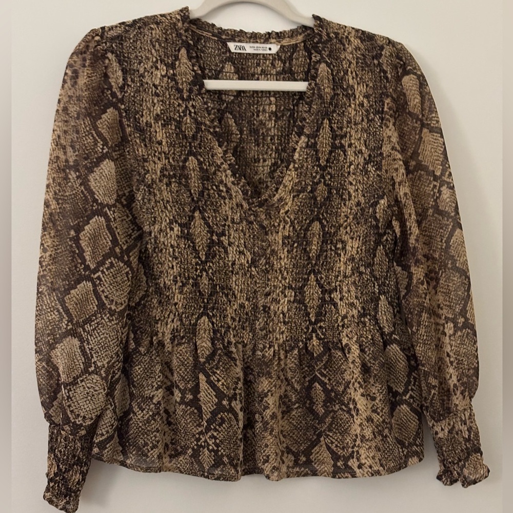 Zara Snake Print Blouse